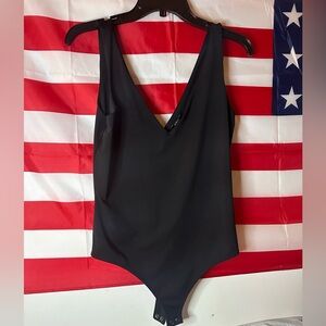 Express Black V-Neck Bodysuit